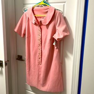 Pink polyester dress